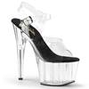 Pleaser - ADORE708 Sandale à bride à la cheville, Pole dance chaussures - Chaussures de pole dance - Transparent/Noir Product image